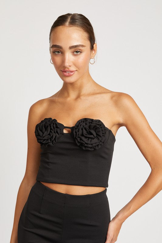 ROSETTE BUSTIER TOP - Always24