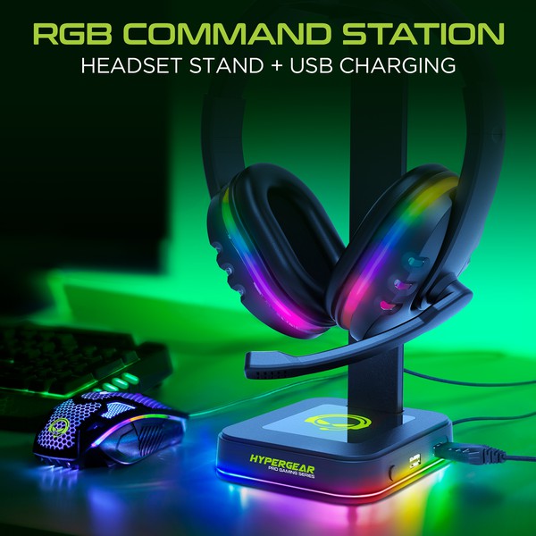Always24 HyperGear RGB Command Station Headset Stand - Always24