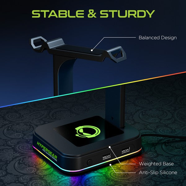Always24 HyperGear RGB Command Station Headset Stand - Always24