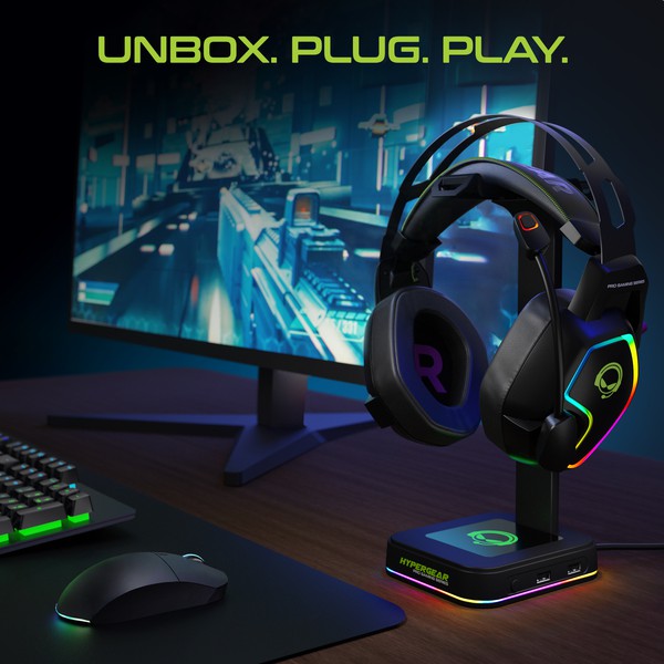 Always24 HyperGear RGB Command Station Headset Stand - Always24