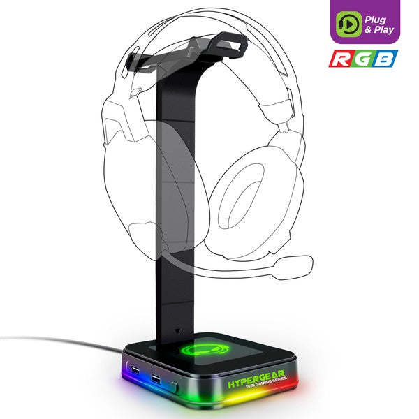 Always24 HyperGear RGB Command Station Headset Stand - Always24