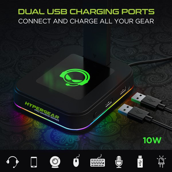 Always24 HyperGear RGB Command Station Headset Stand - Always24