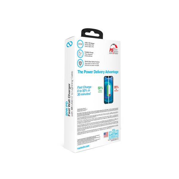 Naztech 20W PD Wall Charger & Lightning Cable - Always24