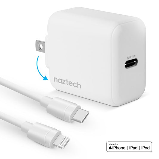 Naztech 20W PD Wall Charger & Lightning Cable - Always24
