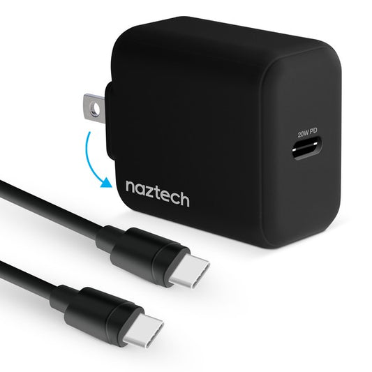 Naztech 20W PD Wall Charger w/ USB 4ft Cable - Always24