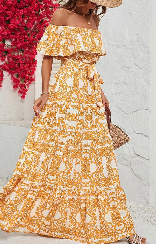 Chic Off the Shoulder Dress - Stylish Fashion - Miss Sparkling