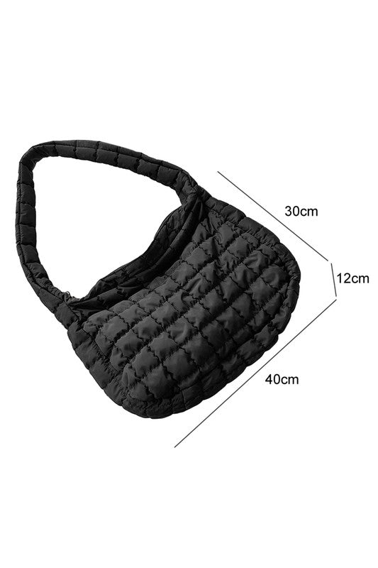 Beige Quilted Zipper Large Jennie Shoulder Bag - Stylish & Spacious