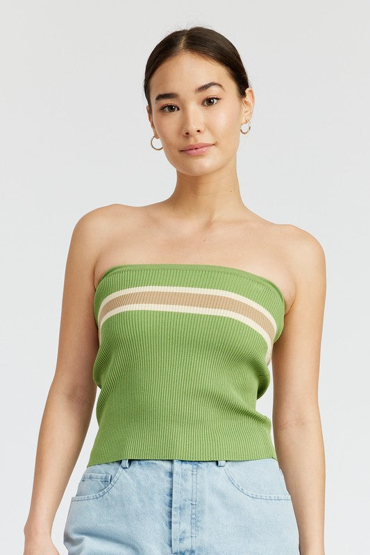 Always24 STRIPED TUBE TOP - Always24