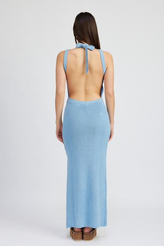 Always24 HALTER NECK MAXI DRESS WITH OPEN BACK - Always24