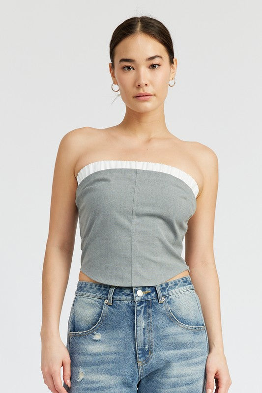Always24 CONTRASTED TUBE TOP - Always24