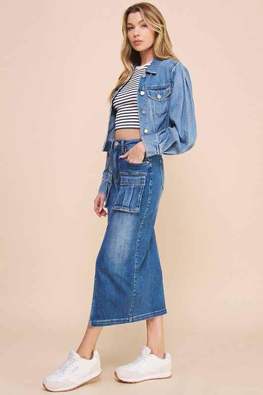 Always24 FRONT SLIT CARGO SKIRT - Always24