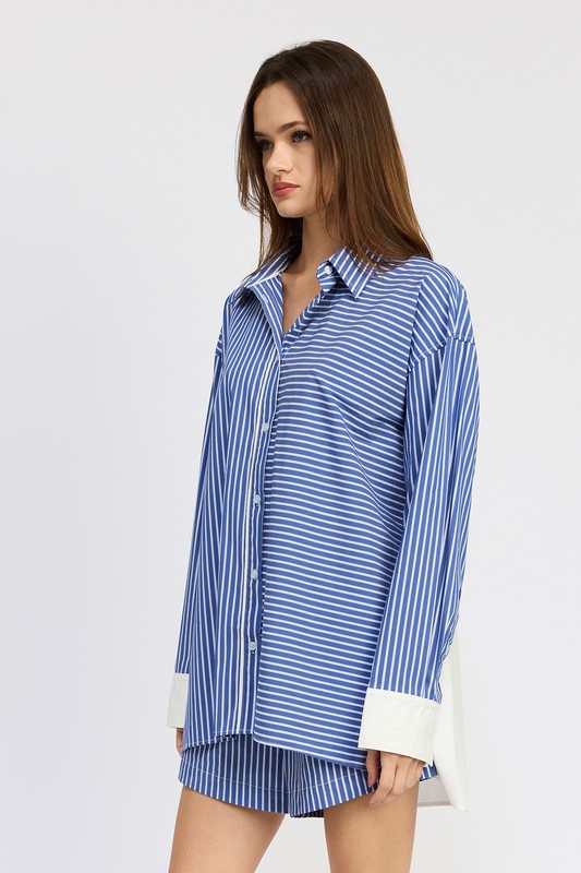 Always24 OVERSIZED STRIPED SHIRT - Always24