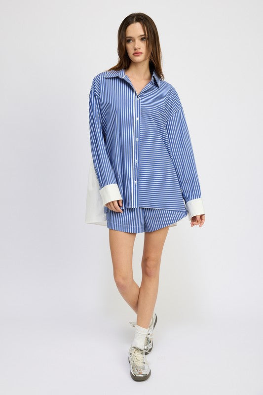 Always24 OVERSIZED STRIPED SHIRT - Always24
