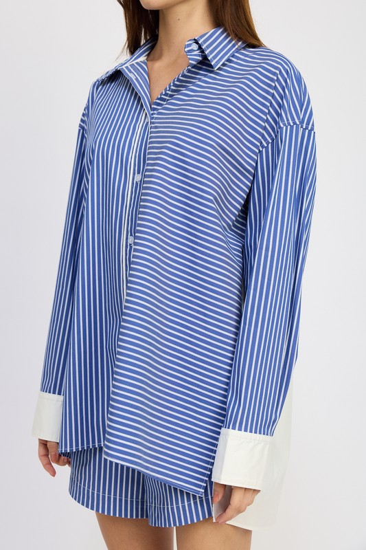 Always24 OVERSIZED STRIPED SHIRT - Always24