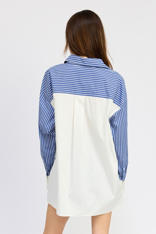 Always24 OVERSIZED STRIPED SHIRT - Always24