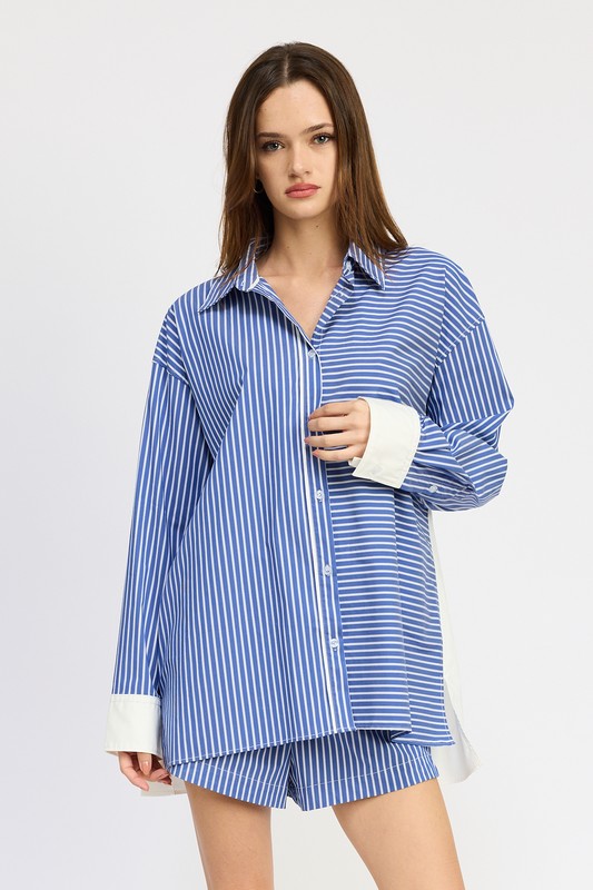 Always24 OVERSIZED STRIPED SHIRT - Always24