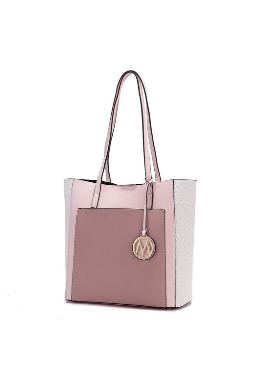 Leah Color-Block Tote Bag by Mia K - Always24