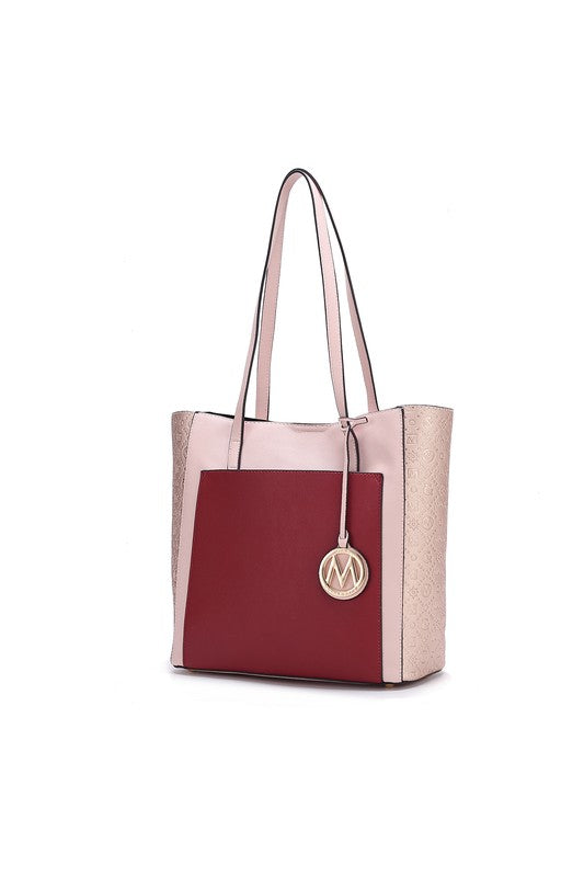 Leah Color-Block Tote Bag by Mia K - Always24