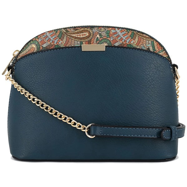 Always24 Paisley Accent Small Dome Crossbody Bag - Always24