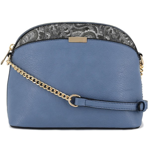 Always24 Paisley Accent Small Dome Crossbody Bag - Always24