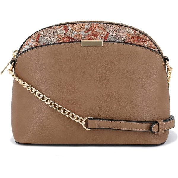 Always24 Paisley Accent Small Dome Crossbody Bag - Always24