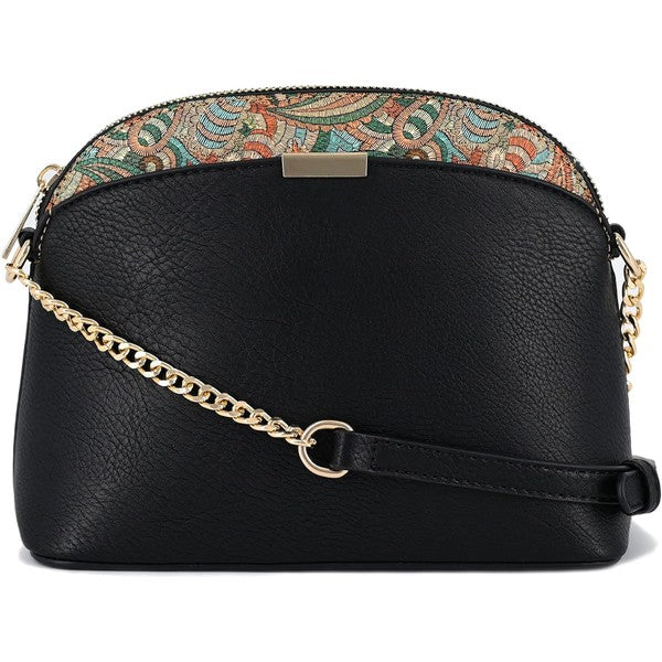 Always24 Paisley Accent Small Dome Crossbody Bag - Always24