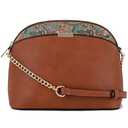 Always24 Paisley Accent Small Dome Crossbody Bag - Always24