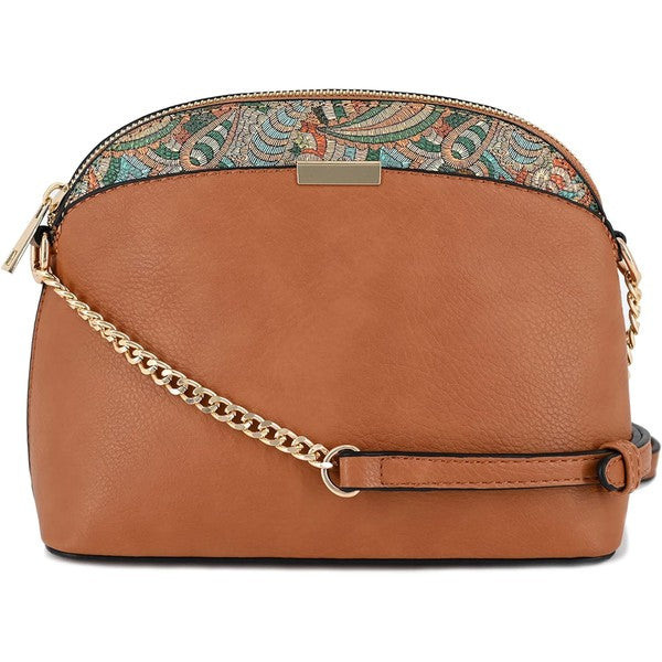 Always24 Paisley Accent Small Dome Crossbody Bag - Always24