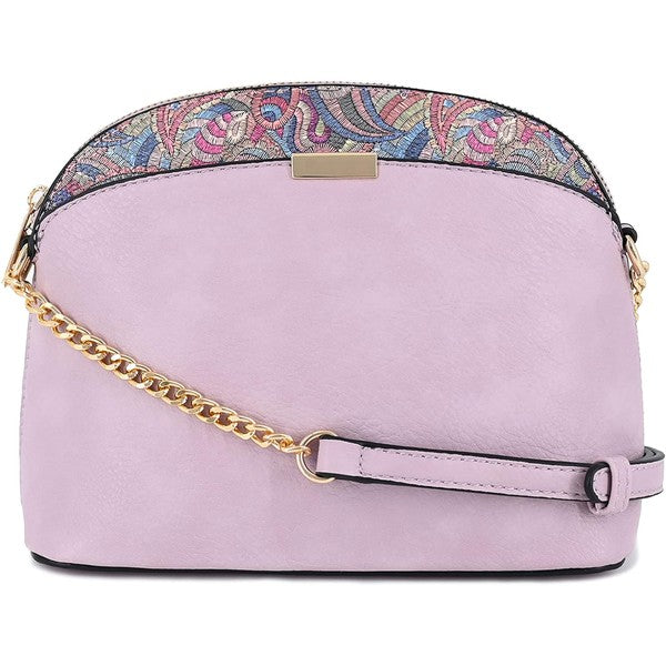 Always24 Paisley Accent Small Dome Crossbody Bag - Always24