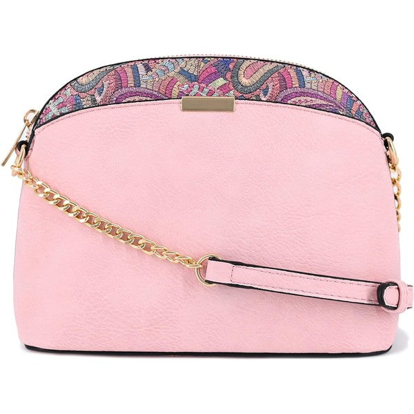 Always24 Paisley Accent Small Dome Crossbody Bag - Always24
