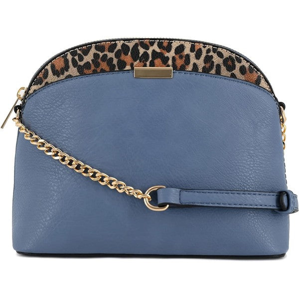 Always24 Leopard Accent Small Dome Crossbody Bag - Always24