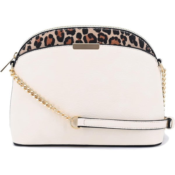 Always24 Leopard Accent Small Dome Crossbody Bag - Always24