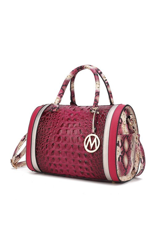 MKF Eleanor Faux Crocodile-Embossed Satchel by Mia - Always24