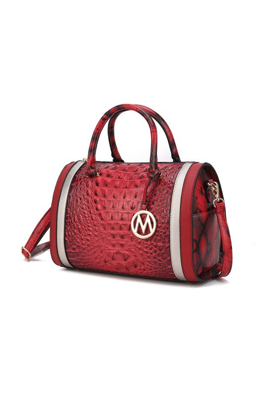 MKF Eleanor Faux Crocodile-Embossed Satchel by Mia - Always24