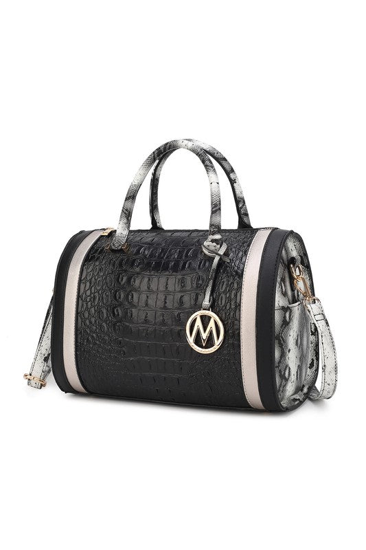 MKF Eleanor Faux Crocodile-Embossed Satchel by Mia - Always24