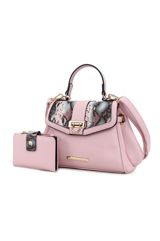 MKF Geny Faux-Snake Shoulder Bag with Wallet Mia K - Always24