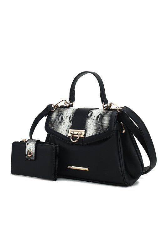 MKF Geny Faux-Snake Shoulder Bag with Wallet Mia K - Always24