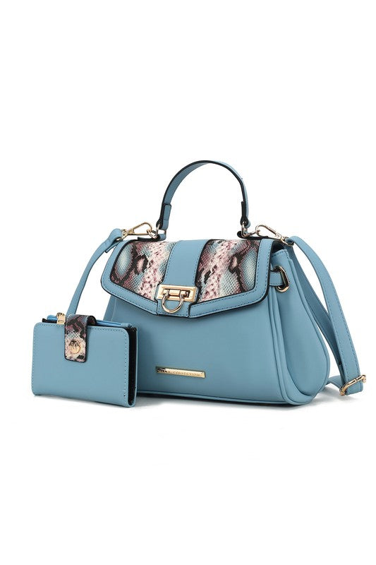 MKF Geny Faux-Snake Shoulder Bag with Wallet Mia K - Always24