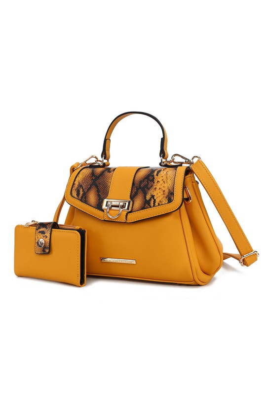 MKF Geny Faux-Snake Shoulder Bag with Wallet Mia K - Always24
