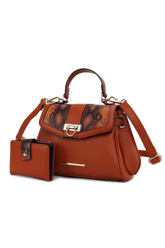 MKF Geny Faux-Snake Shoulder Bag with Wallet Mia K - Always24