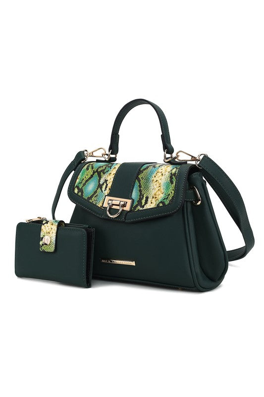 MKF Geny Faux-Snake Shoulder Bag with Wallet Mia K - Always24