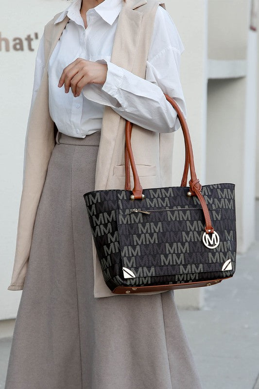 MKF Lady M Signature Tote Bag & Wallet Set by Mia - Always24