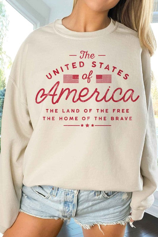 UNITED STATES OF AMERICA OVERSIZED SWEATSHIRT - Always24
