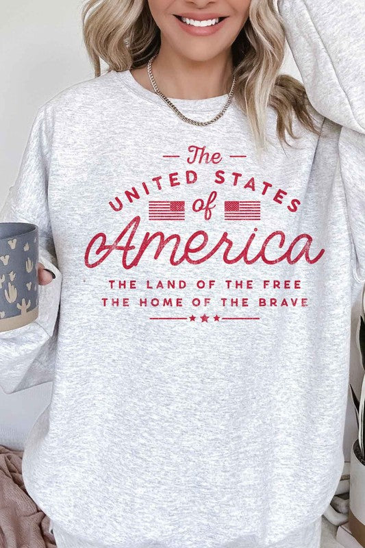 UNITED STATES OF AMERICA OVERSIZED SWEATSHIRT - Always24