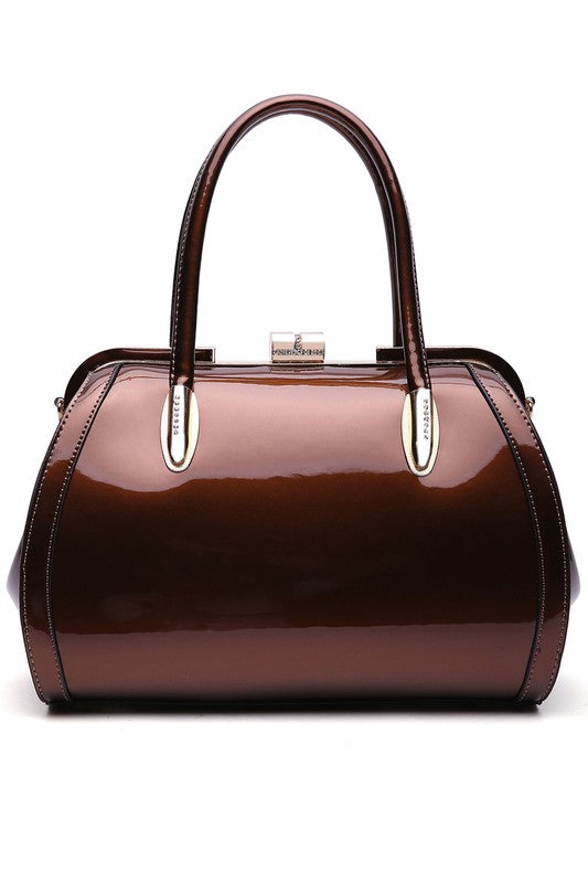 MKF Marlene Patent Satchel Handbag by Mia K - Always24