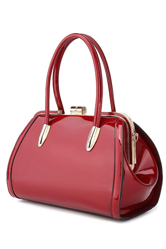 MKF Marlene Patent Satchel Handbag by Mia K - Always24