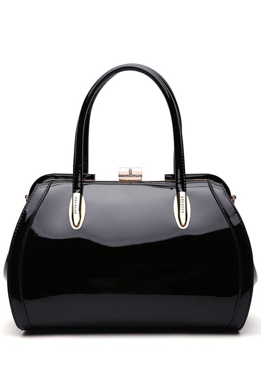 MKF Marlene Patent Satchel Handbag by Mia K - Always24