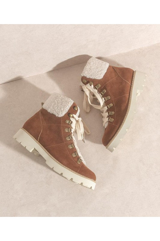 AALIYAH-FUR COMBAT BOOTIES - Always24