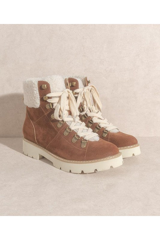 AALIYAH-FUR COMBAT BOOTIES - Always24