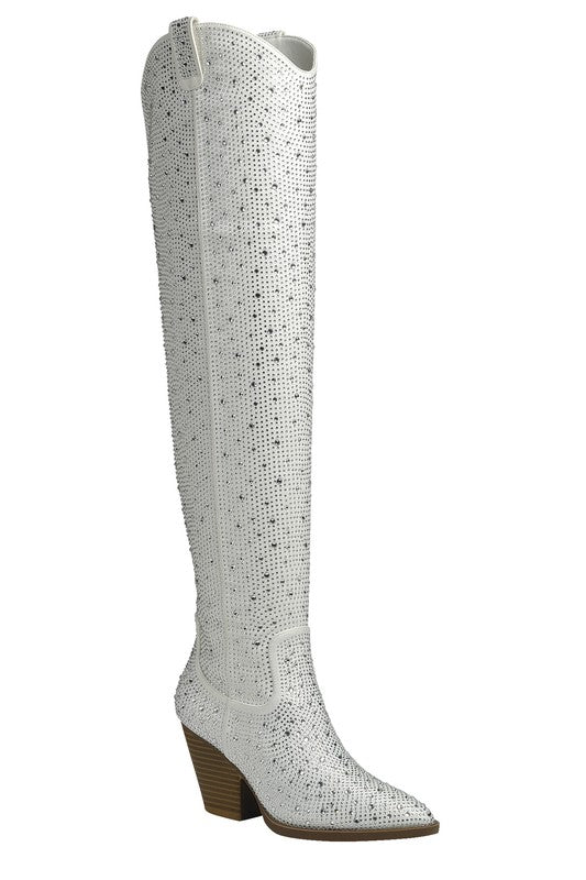 Always24 KNEE,RHINESTONE,WESTERN BOOTS - Always24